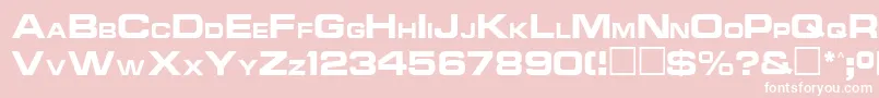 Ncc1701aRegular Font – White Fonts on Pink Background