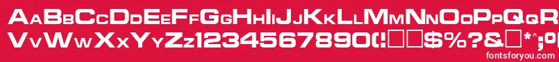 Ncc1701aRegular Font – White Fonts on Red Background