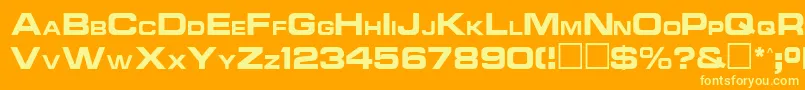 Шрифт Ncc1701aRegular – жёлтые шрифты на оранжевом фоне