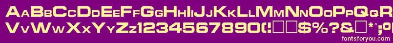 Police Ncc1701aRegular – polices jaunes sur fond violet