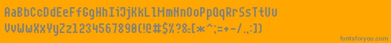 NarrowRectangle7 Font – Gray Fonts on Orange Background