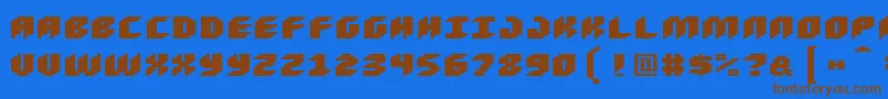 Loud Noise Black Font – Brown Fonts on Blue Background