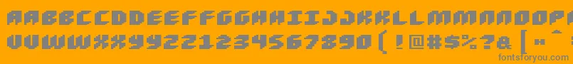 Loud Noise Black Font – Gray Fonts on Orange Background