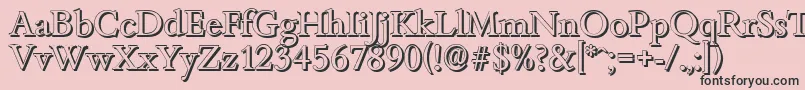 Шрифт BambergshadowRegular – чёрные шрифты на розовом фоне