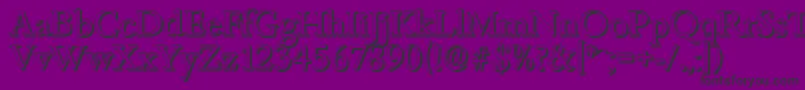 Fonte BambergshadowRegular – fontes pretas em um fundo violeta