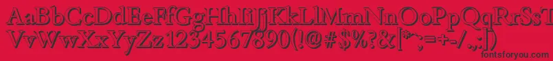 Шрифт BambergshadowRegular – чёрные шрифты на красном фоне