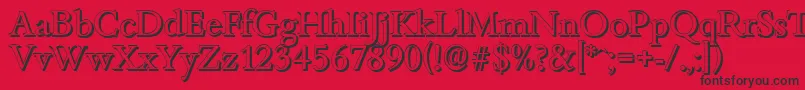 BambergshadowRegular Font – Black Fonts on Red Background