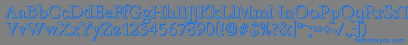 BambergshadowRegular Font – Blue Fonts on Gray Background