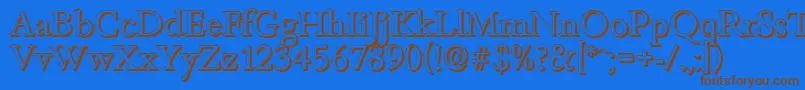 BambergshadowRegular-fontti – ruskeat fontit sinisellä taustalla