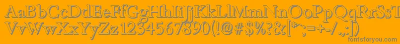 BambergshadowRegular Font – Gray Fonts on Orange Background