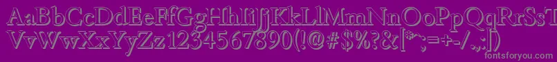 BambergshadowRegular Font – Gray Fonts on Purple Background