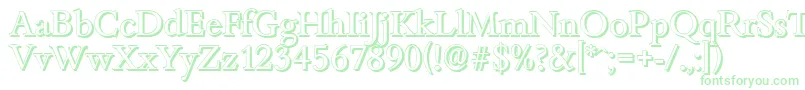 BambergshadowRegular Font – Green Fonts on White Background