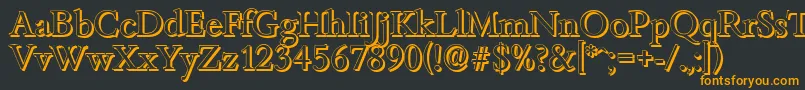 Шрифт BambergshadowRegular – оранжевые шрифты на чёрном фоне