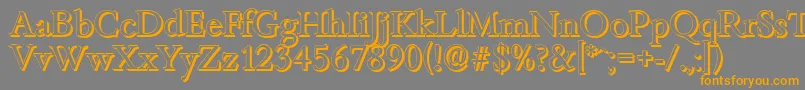 BambergshadowRegular Font – Orange Fonts on Gray Background