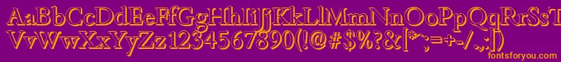 Шрифт BambergshadowRegular – оранжевые шрифты на фиолетовом фоне