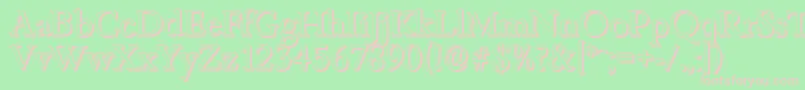 BambergshadowRegular Font – Pink Fonts on Green Background