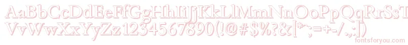 BambergshadowRegular-fontti – vaaleanpunaiset fontit valkoisella taustalla