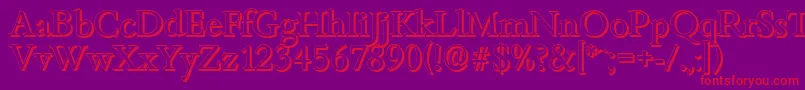 BambergshadowRegular Font – Red Fonts on Purple Background