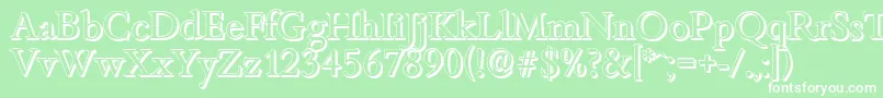 BambergshadowRegular Font – White Fonts on Green Background