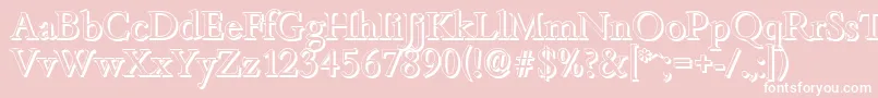 フォントBambergshadowRegular – ピンクの背景に白い文字