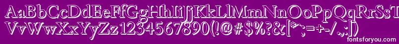 BambergshadowRegular Font – White Fonts on Purple Background
