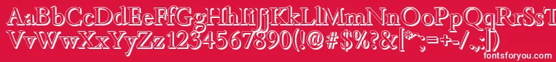 Шрифт BambergshadowRegular – белые шрифты на красном фоне