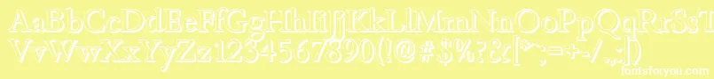 BambergshadowRegular Font – White Fonts on Yellow Background