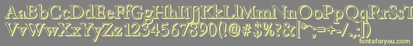 BambergshadowRegular Font – Yellow Fonts on Gray Background