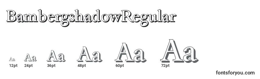 Размеры шрифта BambergshadowRegular