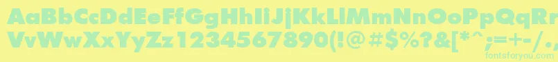 Ftx2 Font – Green Fonts on Yellow Background