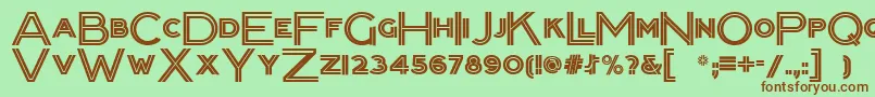 Packard Font – Brown Fonts on Green Background