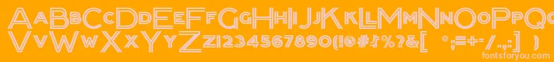 Packard Font – Pink Fonts on Orange Background