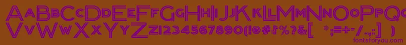 Packard Font – Purple Fonts on Brown Background