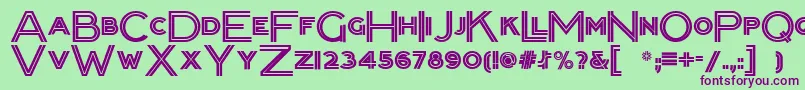 Packard Font – Purple Fonts on Green Background