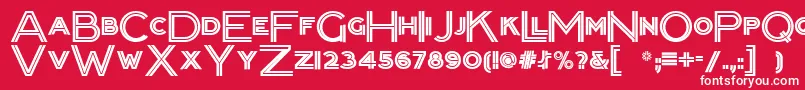 Packard Font – White Fonts on Red Background