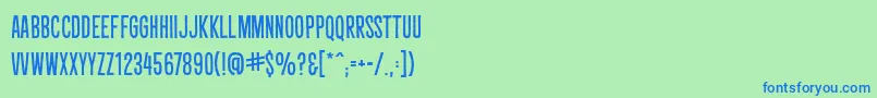 CryptcreepBbReg Font – Blue Fonts on Green Background