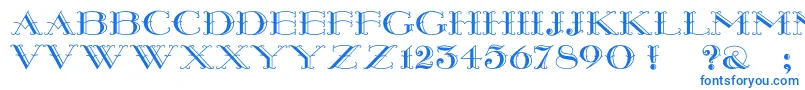 Шрифт Montereywide – синие шрифты на белом фоне