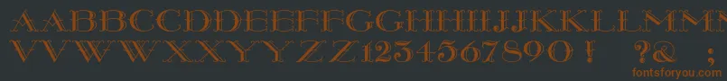 Montereywide Font – Brown Fonts on Black Background