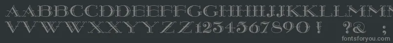 Montereywide Font – Gray Fonts on Black Background