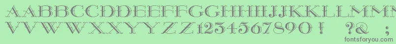 Montereywide Font – Gray Fonts on Green Background