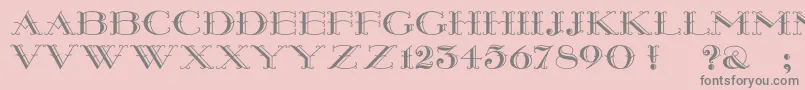 Montereywide Font – Gray Fonts on Pink Background