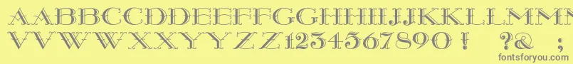 Montereywide Font – Gray Fonts on Yellow Background