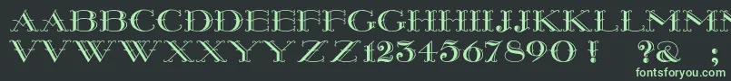 Montereywide Font – Green Fonts on Black Background