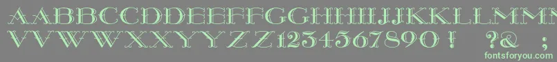 Montereywide Font – Green Fonts on Gray Background