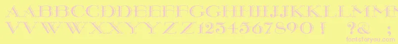 Montereywide Font – Pink Fonts on Yellow Background