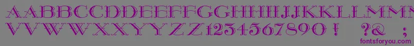 Montereywide Font – Purple Fonts on Gray Background