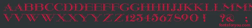 Montereywide Font – Red Fonts on Black Background