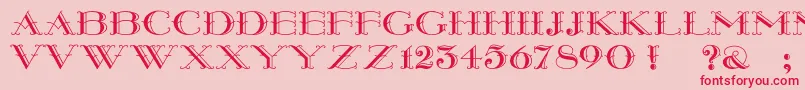 Montereywide Font – Red Fonts on Pink Background