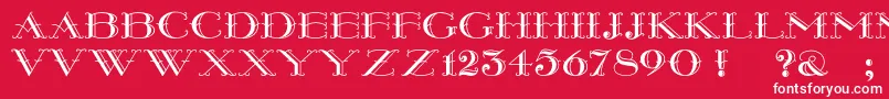 Montereywide Font – White Fonts on Red Background