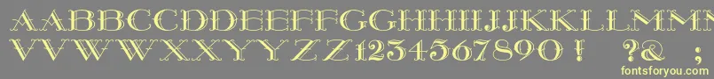 Montereywide Font – Yellow Fonts on Gray Background